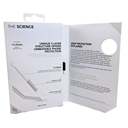 GR3506 غطاء حماية شفاف أبيض من Tech21 مصنوع من مادة TPU لهاتف سامسونج جالاكسي S8