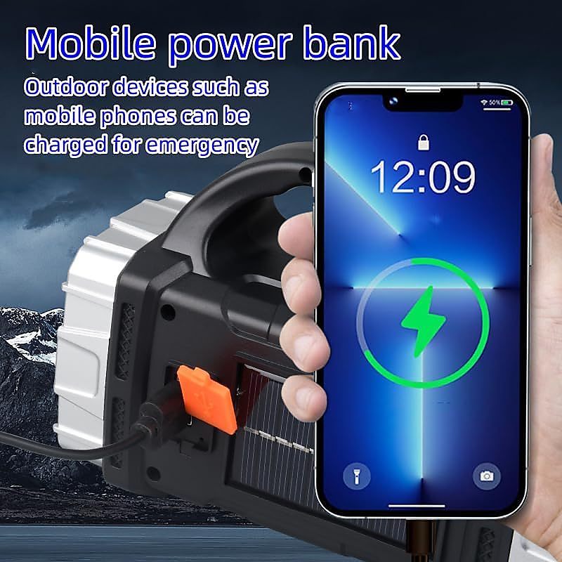 GR3436 مصباح مخيم فائق السطوع بالطاقة الشمسية LED+COB