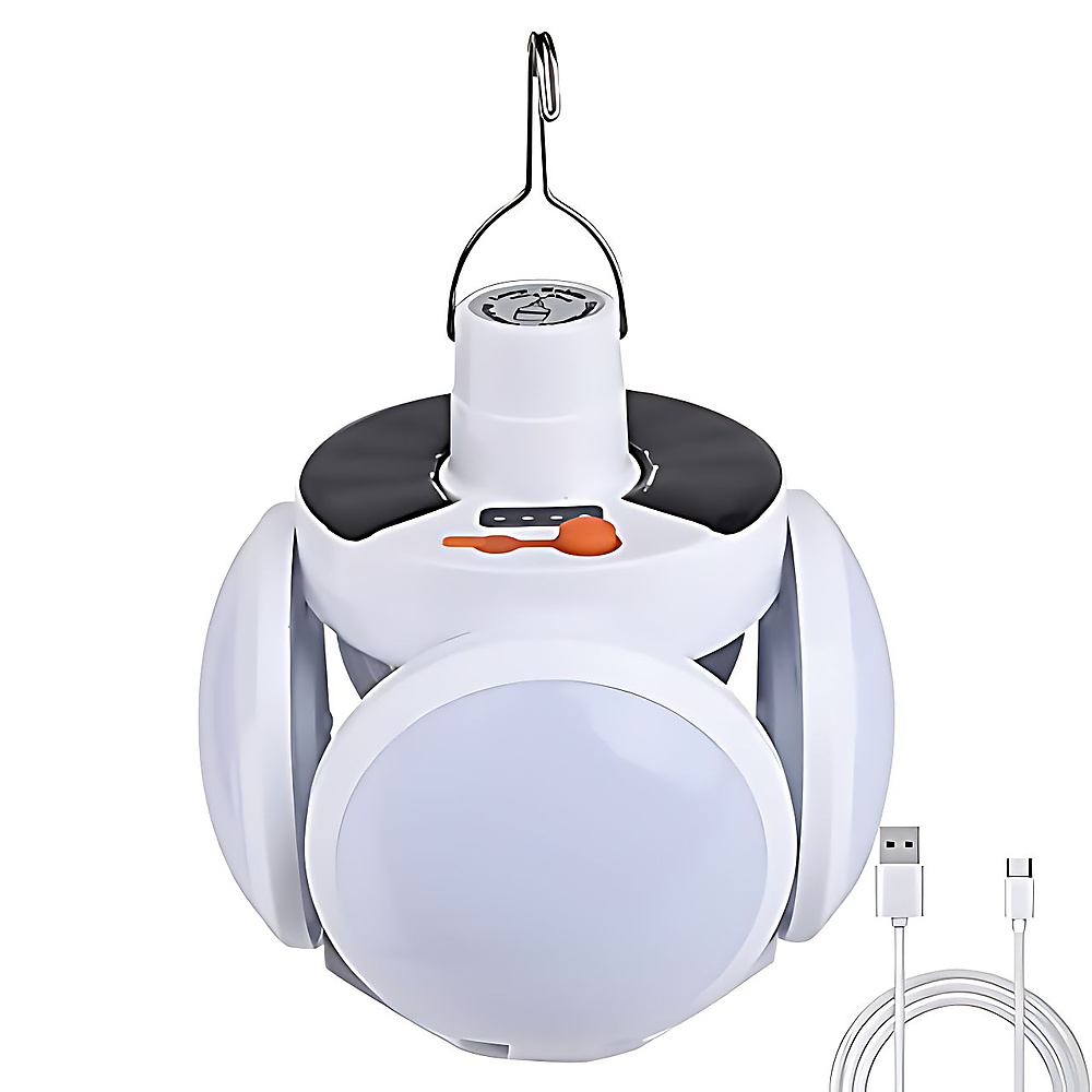 GR3443 مصباح قابل للشحن بالطاقة الشمسية وUSB مع ريموت وعلاقة