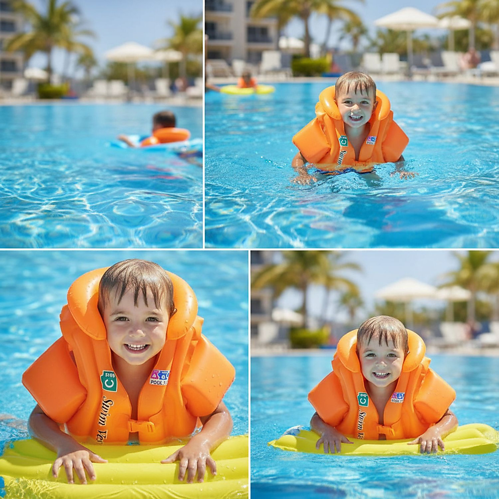 GR3109 جاكيت طفاحية (Life Jacket) للأطفال  اللون برتقالى