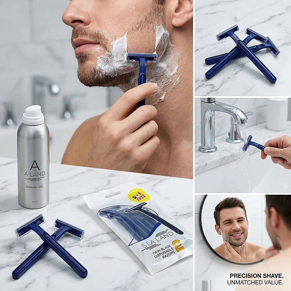 GR3460 طقم شفرات حلاقة للاستخدام مرة واحدة  5+1 × 5 باكيت