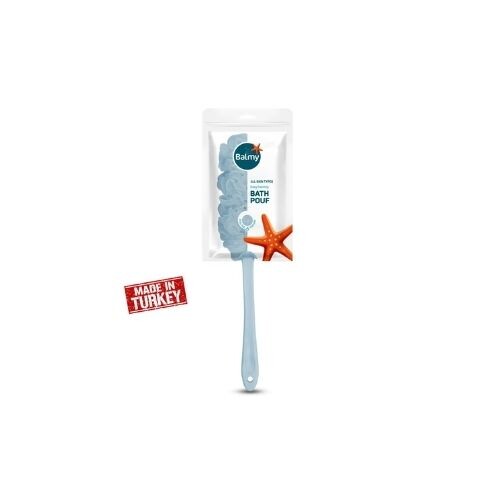 ليفة حمام مع مقبض للمسك - زرقاء | لجميع أنواع البشرة كثيفة الرغوة - PT105