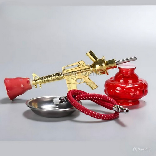 GR3131 شيشة ديكور على شكل AK-47 الرشاش الوان احمر وازرق