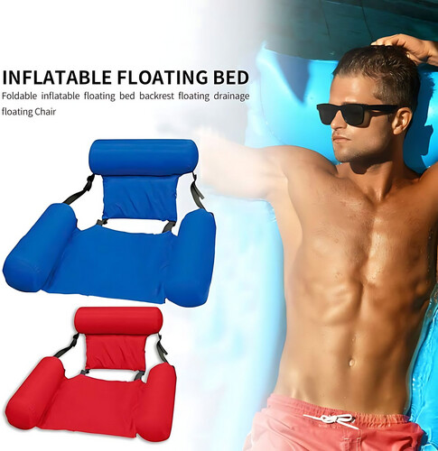 GR3118 طفاحية الكرسي العائم. قابل للنفخ - اللون احمر