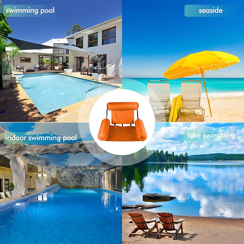 GR3115 طفاحية الكرسي العائم. قابل للنفخ - اللون اصفر