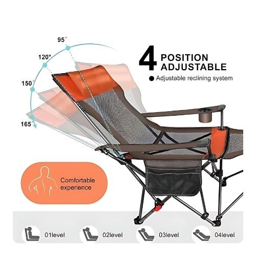 GR516 كرسي استرخاء قابل للطي مع قاعدة أكواب