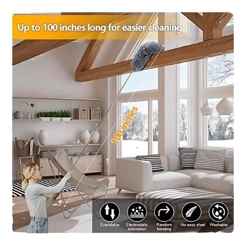 GR581 طقم منفضة ريش من الألياف الدقيقة قابلة للتمديد والانحناء 4 قطع