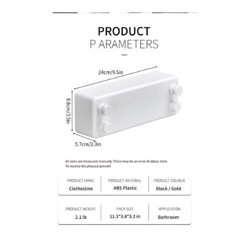 GR591 حبل غسيل قابل للسحب بألوان متنوعة