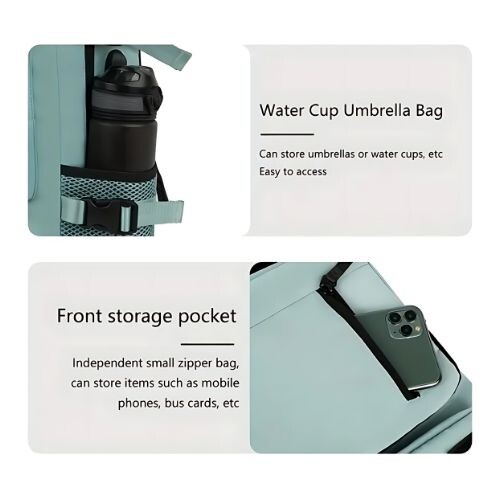 GR616 حقيبة ظهر نايلون متعددة الاستخدامات قياس 46 × 30 × 13 سم