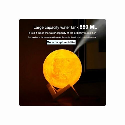 GR3204 سبيكر بلوتوث على شكل قمر، ٣ انماط للاضاءة قابلة للتغيير و قابل للتعليق.