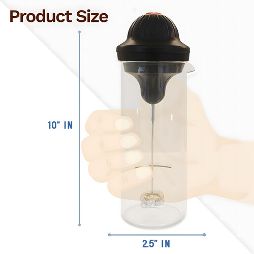 GR3276 صانع رغوة حليب زجاجي مقاوم للحرارة - 450 مل
