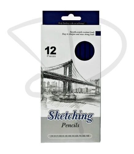 GR3507 أقلام رصاص جرافيت – أقلام رسم عبوة من 12 قلمًا