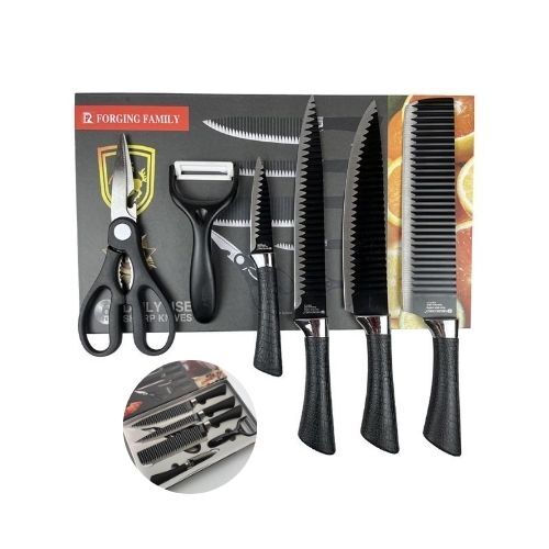 GR3430 طقم سكاكين فولاذية مقاومة للصدأ مكونة من 6 قطع من فورجينج فاميلي