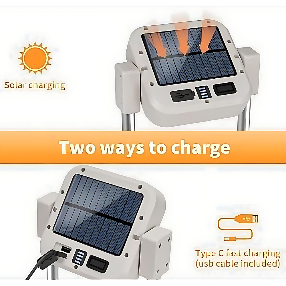 GR3438 مصباح بالطاقة الشمسية LED مع ستاند قابل للتعديل