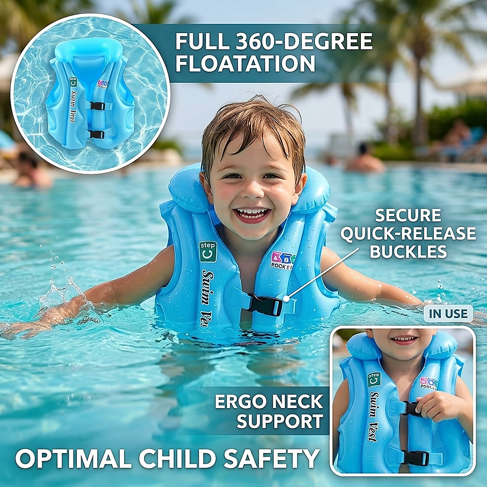 GR3110 جاكيت طفاحية (Life Jacket) للأطفال  اللون ازرق