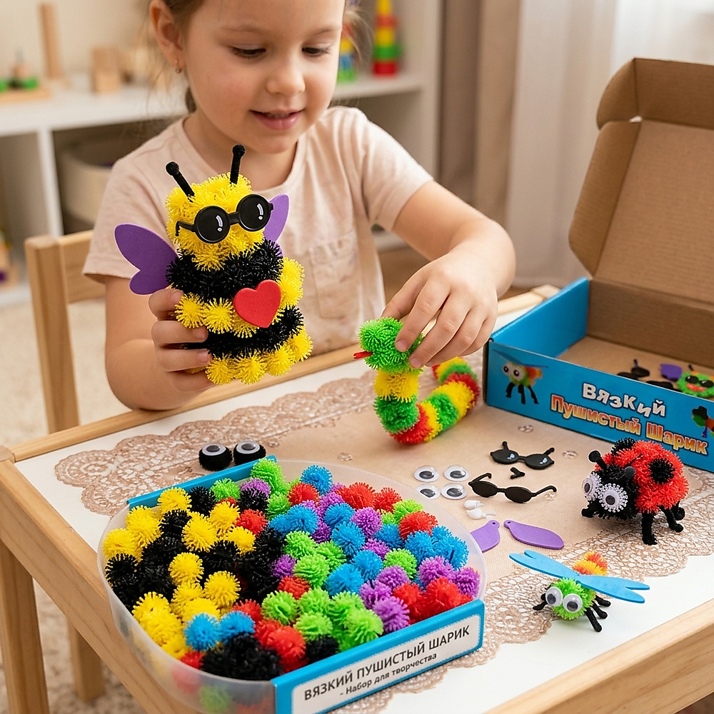 GR3185 مجموعة ضخمة من كرات الشوك مع 10 ملحقات لصنع الحشرات (100 قطعة)