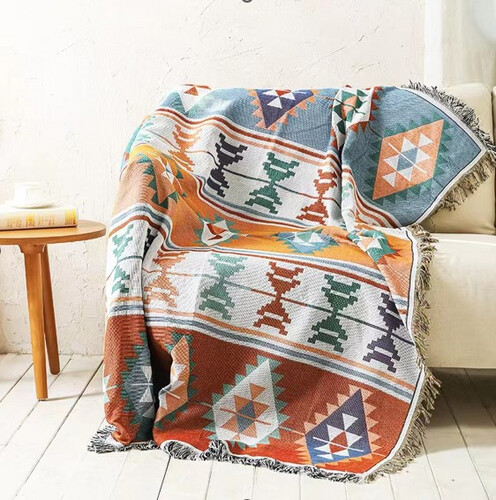 GR413 بطانية أريكة على الطراز البوهيمي 180×130 سم - الشكل 2