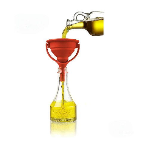 GR3144 قمع سيليكون قابل للتمدد و الطي  اللون احمر