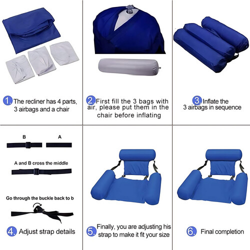 GR3117 طفاحية الكرسي العائم. قابل للنفخ - اللون اخضر