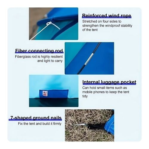 GR511 خيمة تخييم سريعة الفتح 200×150×130 سم