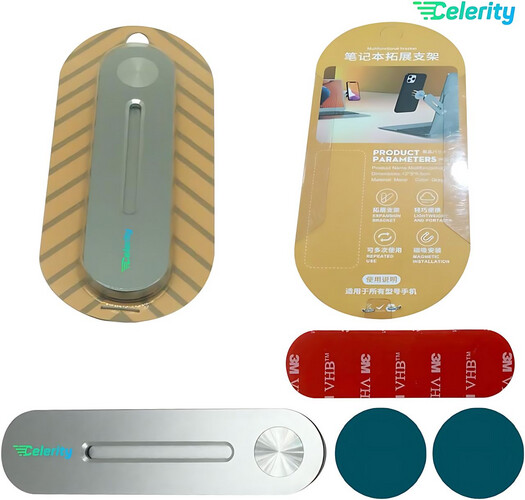 GR3228 حامل جوال للابتوب، مشبك تثبيت جانبي بمشبك تمديد مغناطيسي لجهازالتابلت والهاتف الذكي