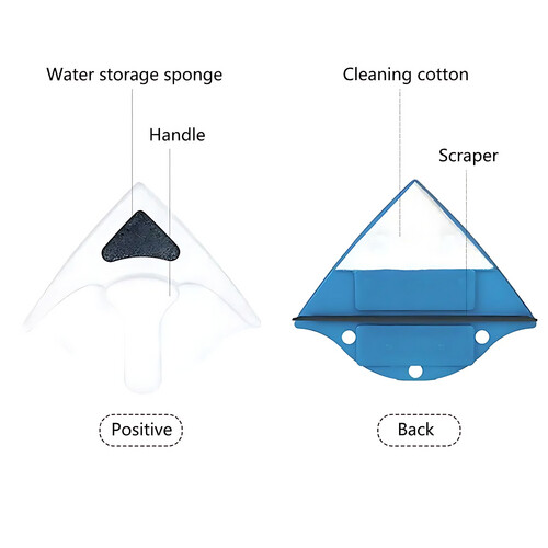 GR3180 فرشاة تنظيف زجاج مغناطيسية مزدوجة الجوانب لتنظيف النوافذ