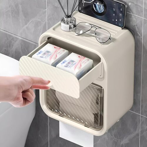 GR3466 حامل ورق تواليت جداري مزود بآلية سحب