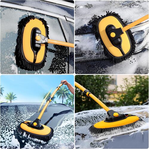 GR3501 فرشاة غسيل السيارة بعقدة 15 درجة مع مقبض تلسكوبي من لوكويك