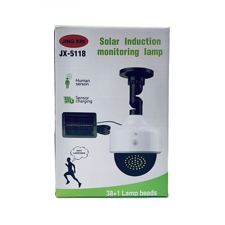 GR3432 مصباح شمسي وكاميرا مراقبة وهمية 2 في 1 JX-5118