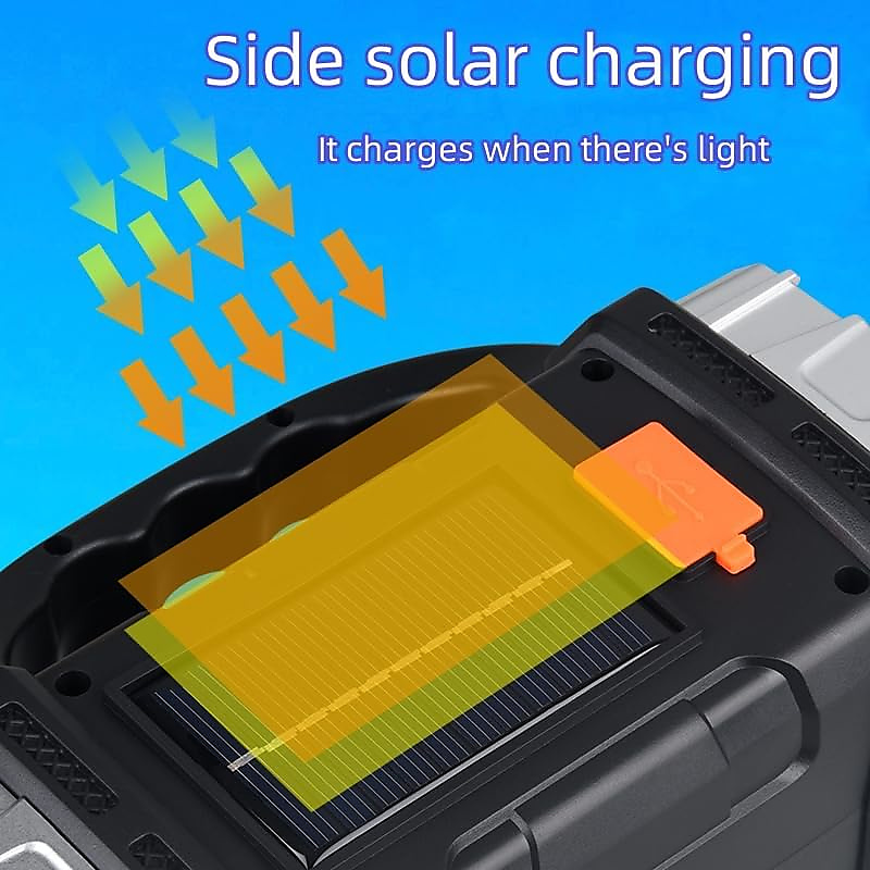 GR3436 مصباح مخيم فائق السطوع بالطاقة الشمسية LED+COB