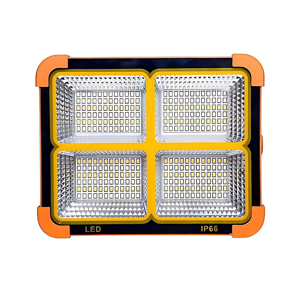 GR3431 كشاف LED محمول 600 واط بالطاقة الشمسية وبطارية احتياطية