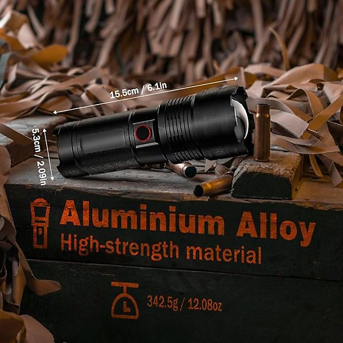 GR3446 كشاف يدوي ليد قابل للشحن 1300 لومن متعدد الإضاءة