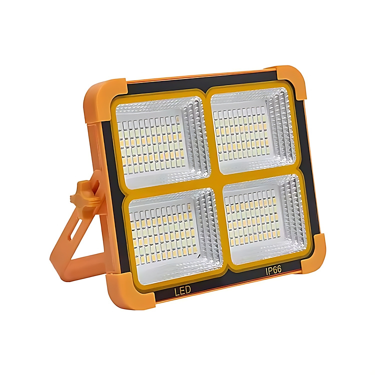 GR3431 كشاف LED محمول 600 واط بالطاقة الشمسية وبطارية احتياطية