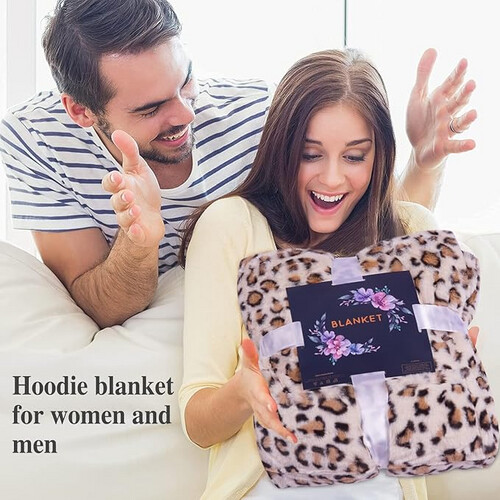 GR417 رداء من الفرو الناعم قابل للارتداء مع قبعة للسيدات -  شكل A