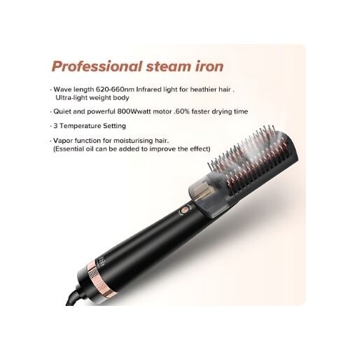 GR5100 فرشاة تمليس الشعر بالبخار متعددة الوظائف 800 واط من VARNA