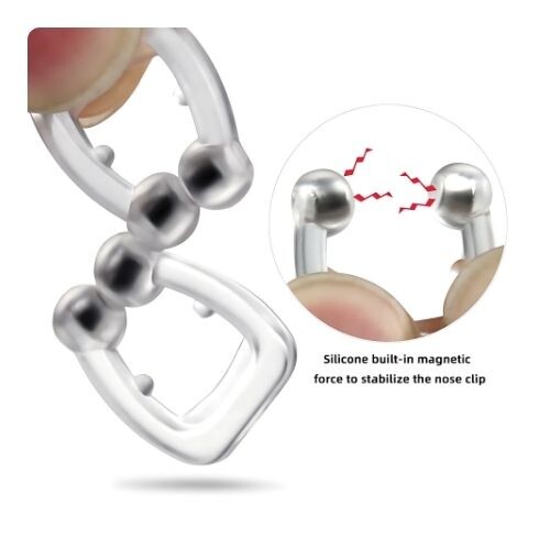 GR449 مشبك أنف سيليكون مغناطيسي صغير مزود بفتحات تهوية 4 قطعة