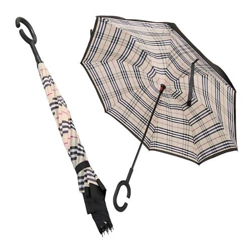 GR501 مظلّة بطبقتين بتصميم مقلوب وهيكل مقوّى لمقاومة الرياح- شكل بربري