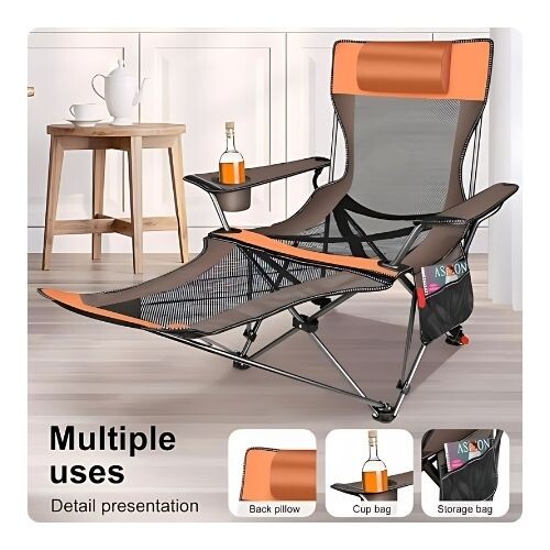 GR516 كرسي استرخاء قابل للطي مع قاعدة أكواب