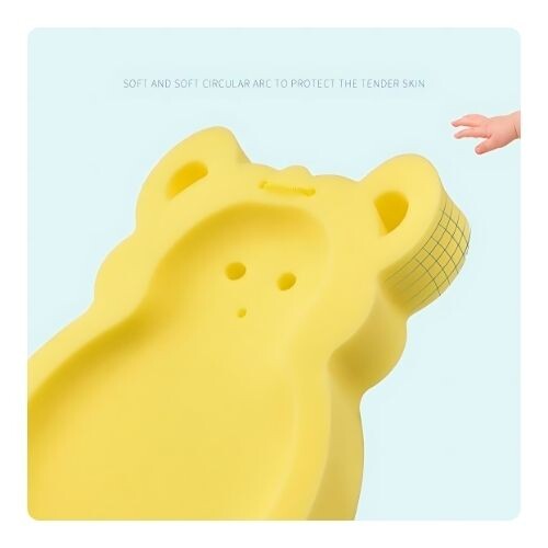 GR593 وسادة استحمام للأطفال حديثي الولادة مع 3 إسفنجات تنظيف ناعمة