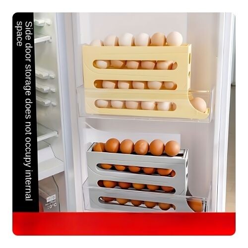 GR594 رف تنظيم البيض ذو التمرير التلقائي 4 طبقات