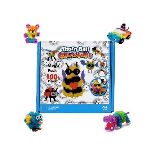 GR3185 مجموعة ضخمة من كرات الشوك مع 10 ملحقات لصنع الحشرات (100 قطعة)