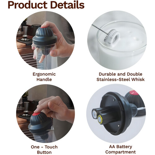 GR3276 صانع رغوة حليب زجاجي مقاوم للحرارة - 450 مل