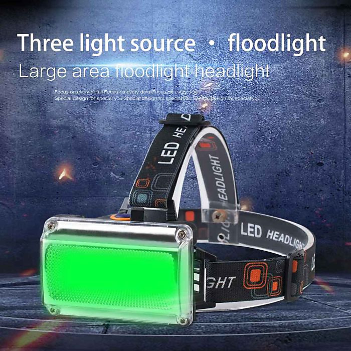 GR3437 مصباح رأس COB بحساس بعيد المدى مع 4 أوضاع إضاءة