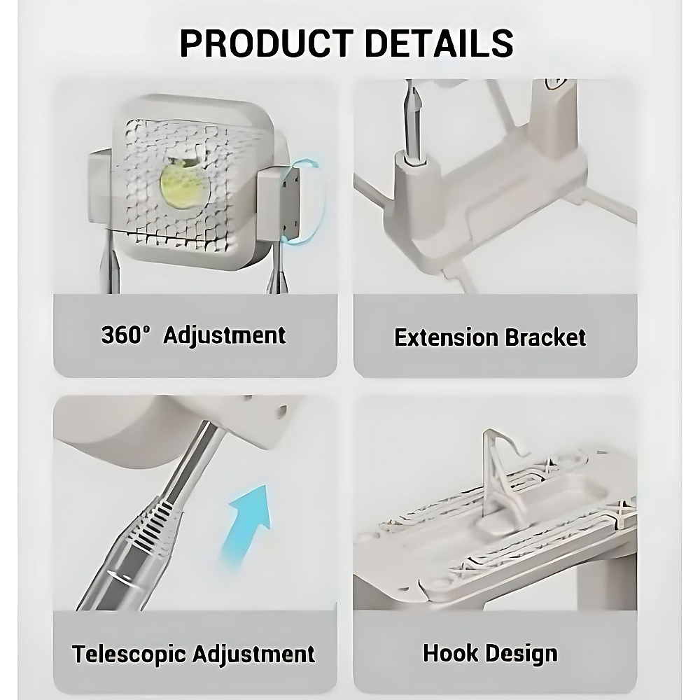GR3438 مصباح بالطاقة الشمسية LED مع ستاند قابل للتعديل