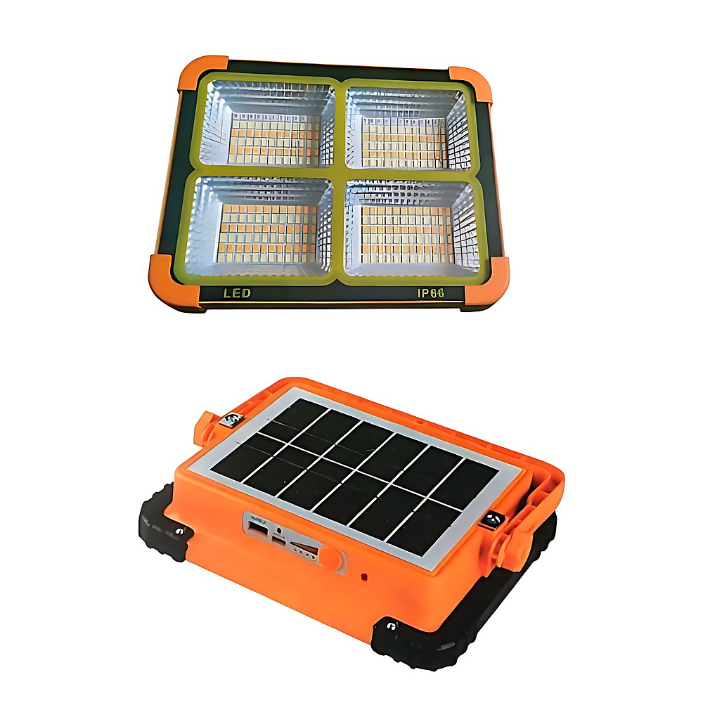 GR3431 كشاف LED محمول 600 واط بالطاقة الشمسية وبطارية احتياطية
