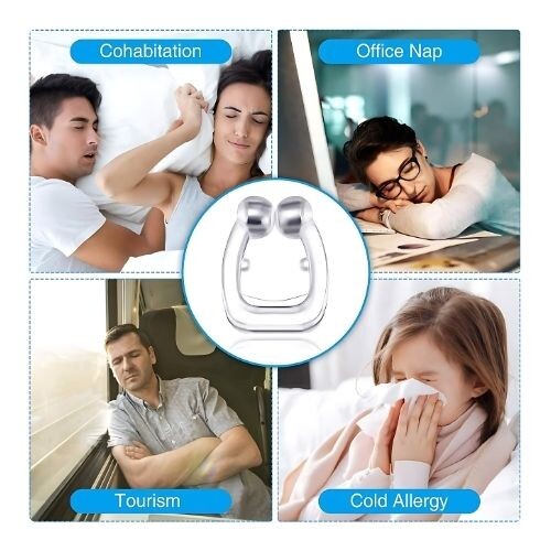 GR449 مشبك أنف سيليكون مغناطيسي صغير مزود بفتحات تهوية 4 قطعة