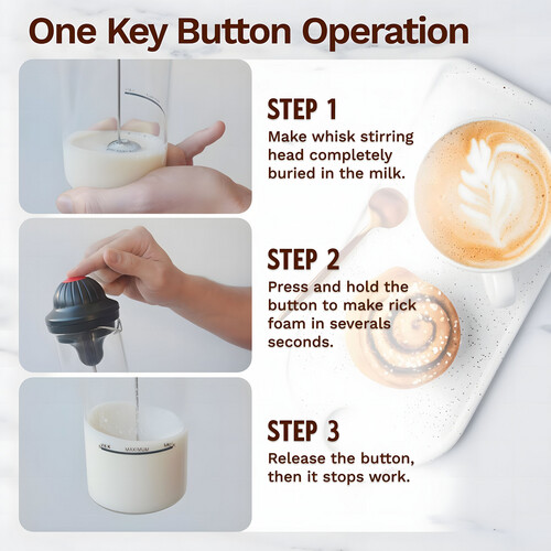 GR3276 صانع رغوة حليب زجاجي مقاوم للحرارة - 450 مل