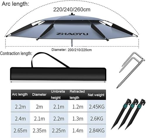 GR3250 مظلة شاطئ محمولة قياس ٢.٢ متر