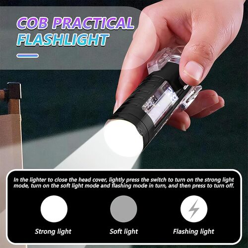 GR3420 ولاعة شفافة مقاومة للماء وقابلة لإعادة الشحن، تعمل بتقنية البلازما  مع مصباح LED