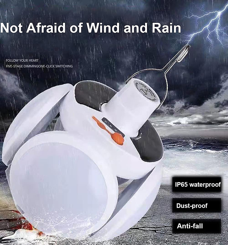 GR3443 مصباح قابل للشحن بالطاقة الشمسية وUSB مع ريموت وعلاقة